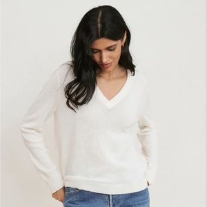 NWOT Jenni Kayne Flynn Cashmere Sweater - Medium Ivory